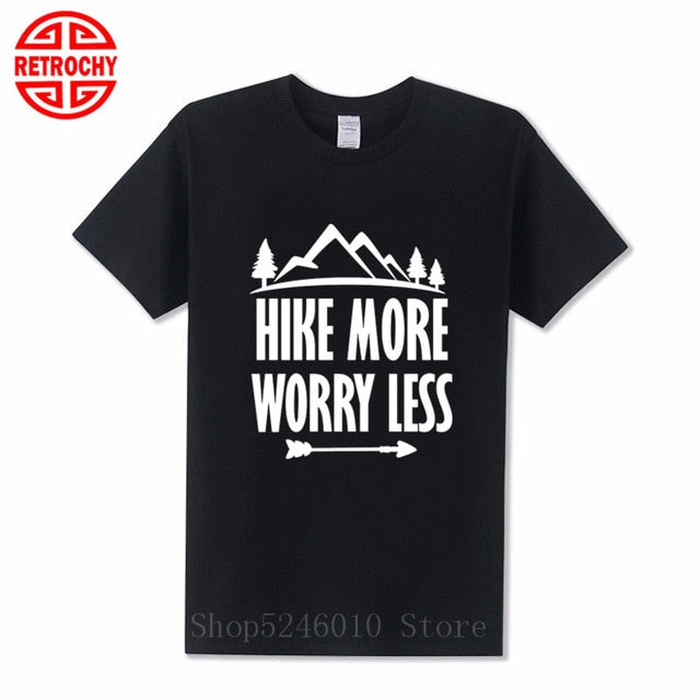 Outdoor Mountains Hiking T-shirt National Parks Casual Walking Sports Cotton Short Sleeve T shirt Climbing Tops Adventure Tshirt