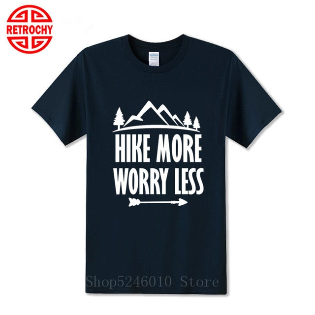 Outdoor Mountains Hiking T-shirt National Parks Casual Walking Sports Cotton Short Sleeve T shirt Climbing Tops Adventure Tshirt