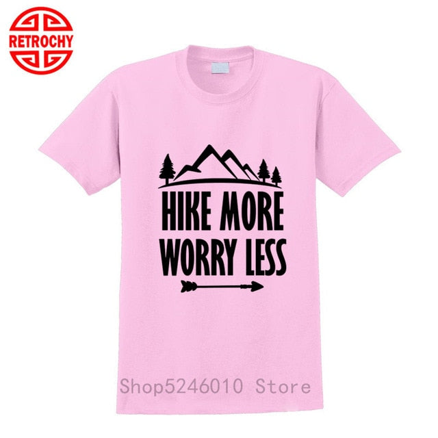 Outdoor Mountains Hiking T-shirt National Parks Casual Walking Sports Cotton Short Sleeve T shirt Climbing Tops Adventure Tshirt