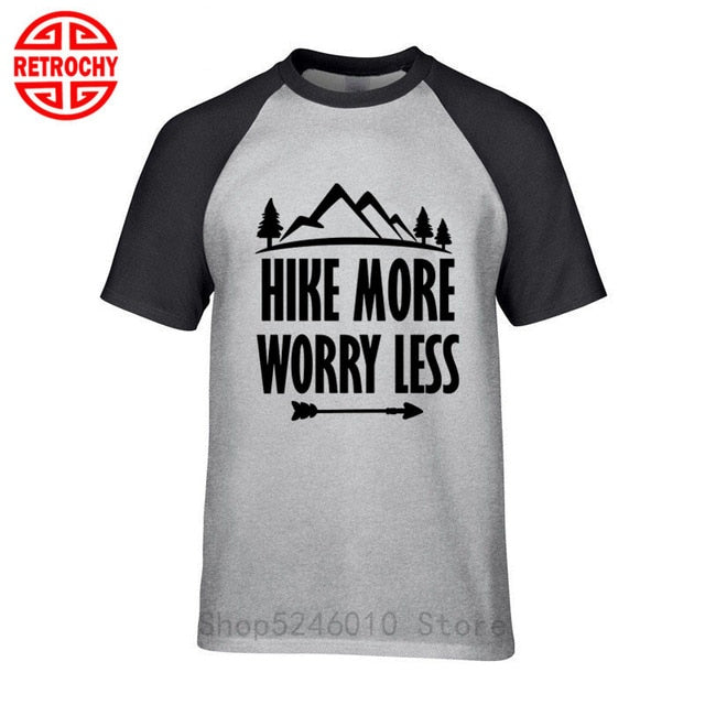 Outdoor Mountains Hiking T-shirt National Parks Casual Walking Sports Cotton Short Sleeve T shirt Climbing Tops Adventure Tshirt