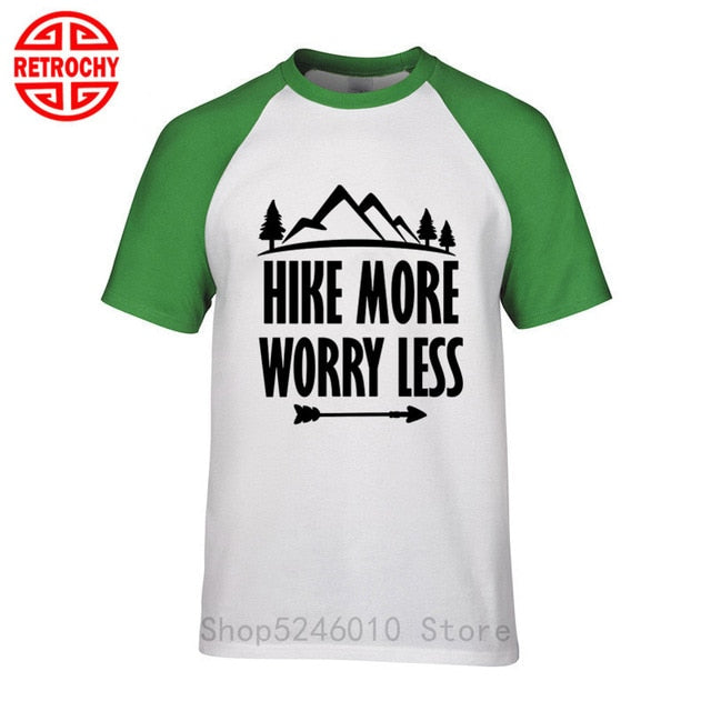Outdoor Mountains Hiking T-shirt National Parks Casual Walking Sports Cotton Short Sleeve T shirt Climbing Tops Adventure Tshirt