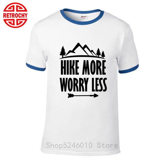 Outdoor Mountains Hiking T-shirt National Parks Casual Walking Sports Cotton Short Sleeve T shirt Climbing Tops Adventure Tshirt