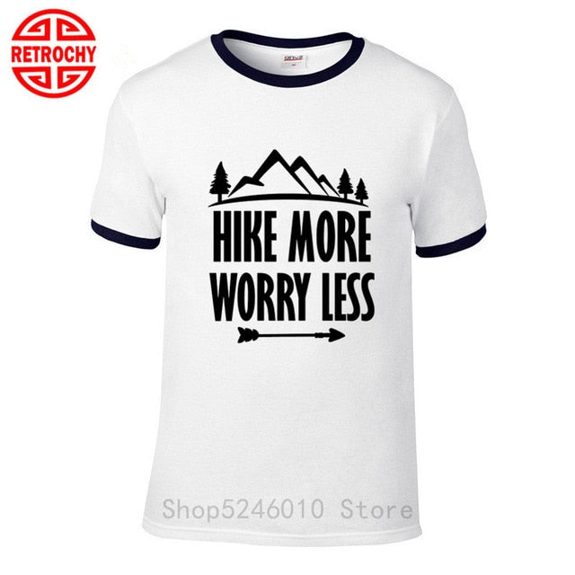 Outdoor Mountains Hiking T-shirt National Parks Casual Walking Sports Cotton Short Sleeve T shirt Climbing Tops Adventure Tshirt