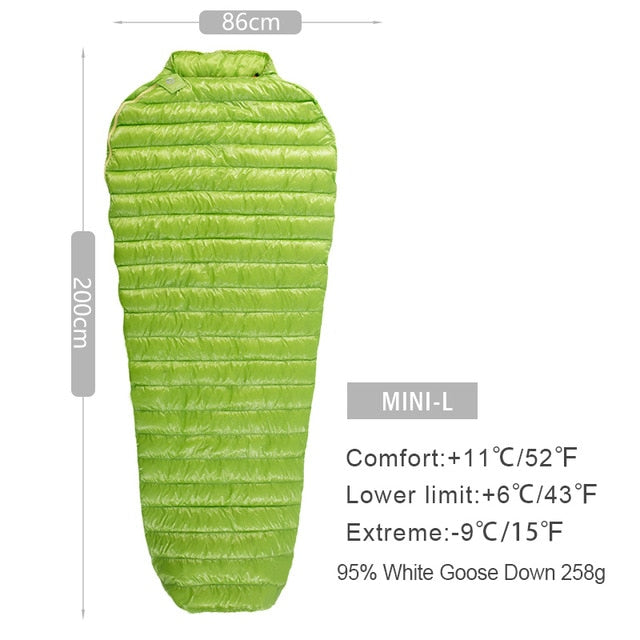 Aegismax Ultra-Light Adult Down Mummy Bag Three Season Goose Down Sleeping Bag