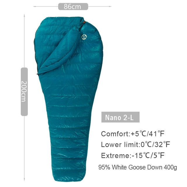 Aegismax Ultra-Light Adult Down Mummy Bag Three Season Goose Down Sleeping Bag