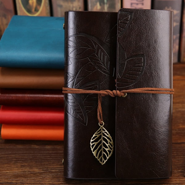 Vintage Notebook Diary Notepad PU Leather Spiral Literature Note Book Paper Replaceable Journal Planners School Stationery Gift