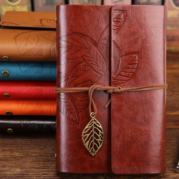 Vintage Notebook Diary Notepad PU Leather Spiral Literature Note Book Paper Replaceable Journal Planners School Stationery Gift
