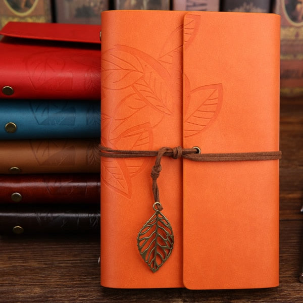 Vintage Notebook Diary Notepad PU Leather Spiral Literature Note Book Paper Replaceable Journal Planners School Stationery Gift