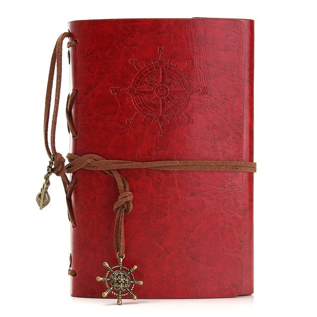 Kicute Vintage Retro Leather Cover Notebooks Personal Diary Journals Agenda Kraft Paper Sketchbook Handmade Travel Notebook Gift