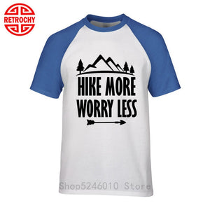 Outdoor Mountains Hiking T-shirt National Parks Casual Walking Sports Cotton Short Sleeve T shirt Climbing Tops Adventure Tshirt