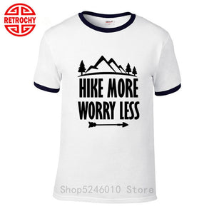 Outdoor Mountains Hiking T-shirt National Parks Casual Walking Sports Cotton Short Sleeve T shirt Climbing Tops Adventure Tshirt