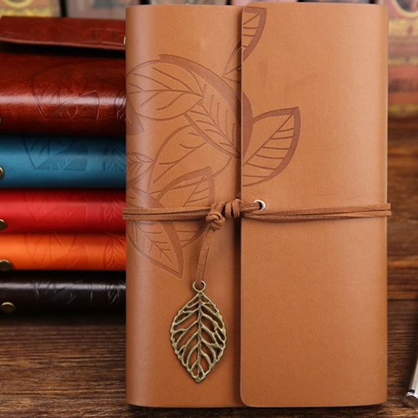 Vintage Notebook Diary Notepad PU Leather Spiral Literature Note Book Paper Replaceable Journal Planners School Stationery Gift